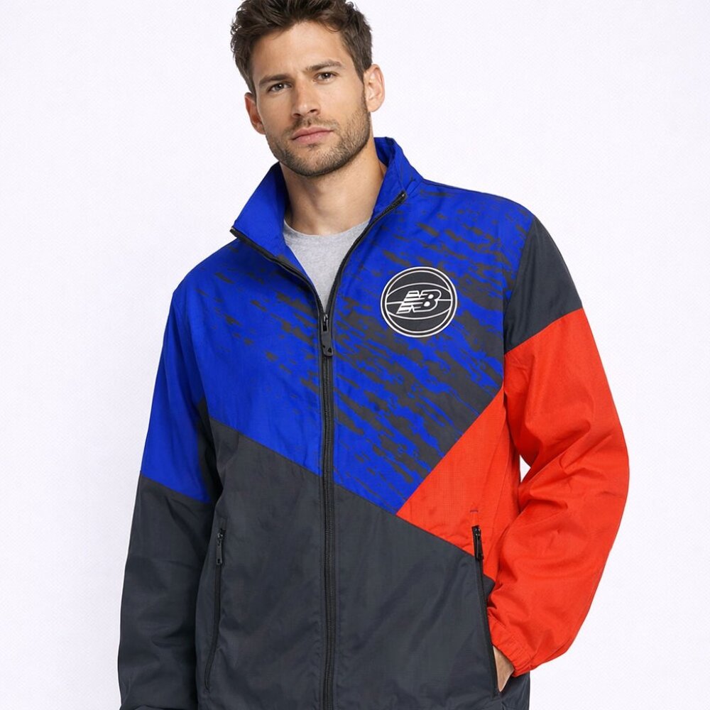 New Balance Men's Hoops Merged Eras Windbreaker Jacket - Size Small